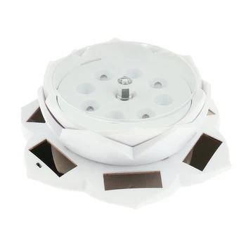 

360 Degree Rotating Jewelry Display Stand Solar Powered Phone Watch Show Turntable –Lotus Shape