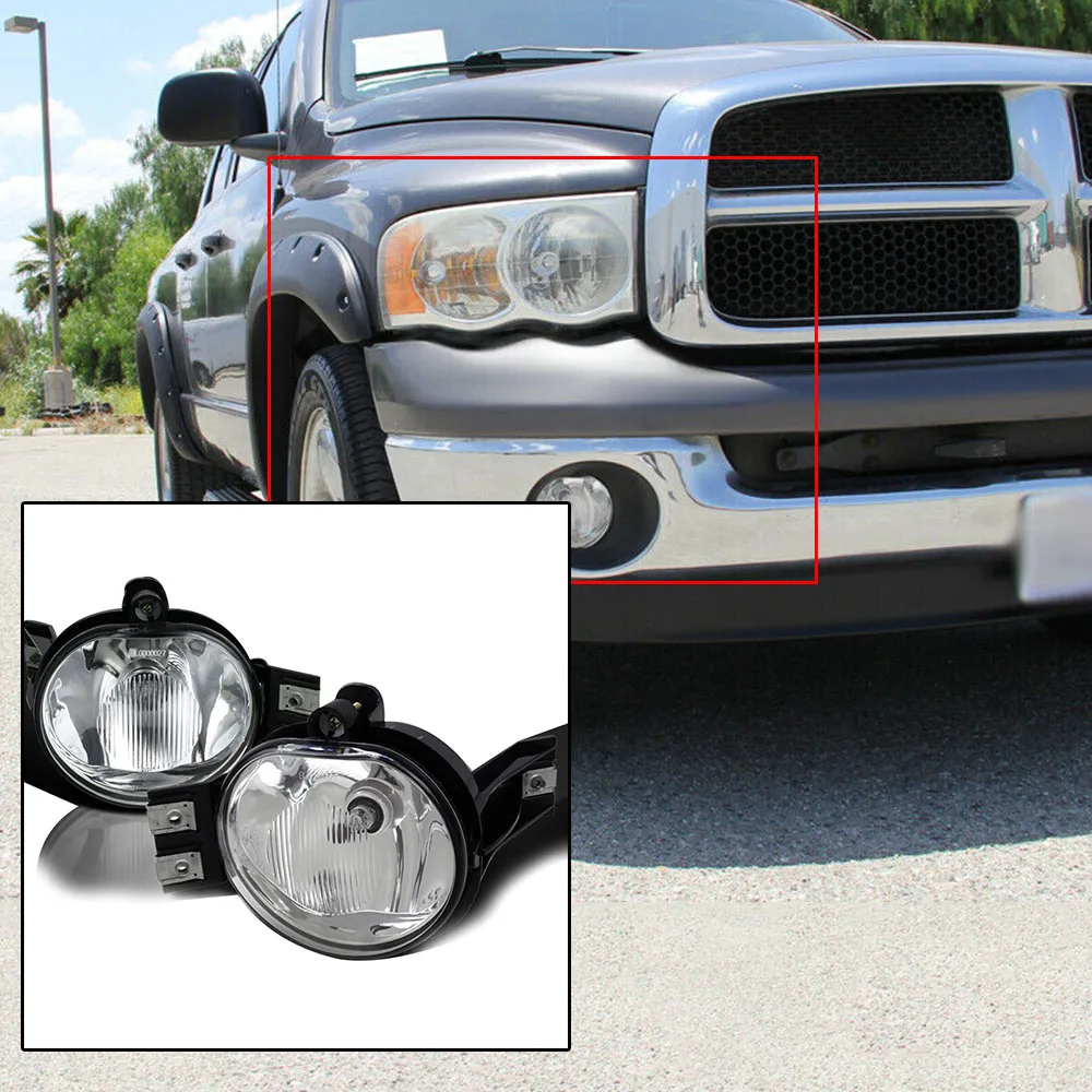 2* для Dodge Ram 1500 2500 3500 2002-08 пикап Прозрачный бампер вождения Противотуманные фары