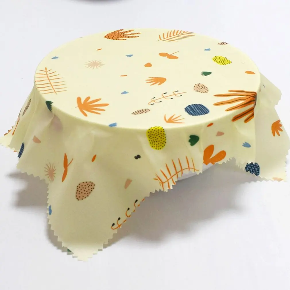 Red Pine Leaf S95-4 Cotton Beeswax Fresh Cloth Organic Cotton Wrap Reusable Food Grade Packaging Cloth