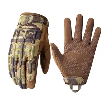 Outdoor Tactical Gloves Military Multicam Full Finger Gloves Army Anti-skip Gear Airsoft Biking Shooting Paintball Camo Gloves tanie i dobre opinie CN(Origin) Microfiber bn-gloves Paintball gloves combat gloves Shooting gloves Anti-skip gloves