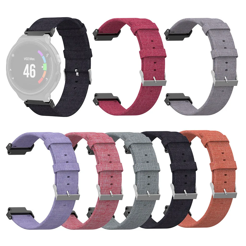 

2020 NEW Bracelet Silicone Rubber Bands Woven Fabric Watch Band Wriststrap For Garmin Forerunner 220 230 235 630 620 735 #40