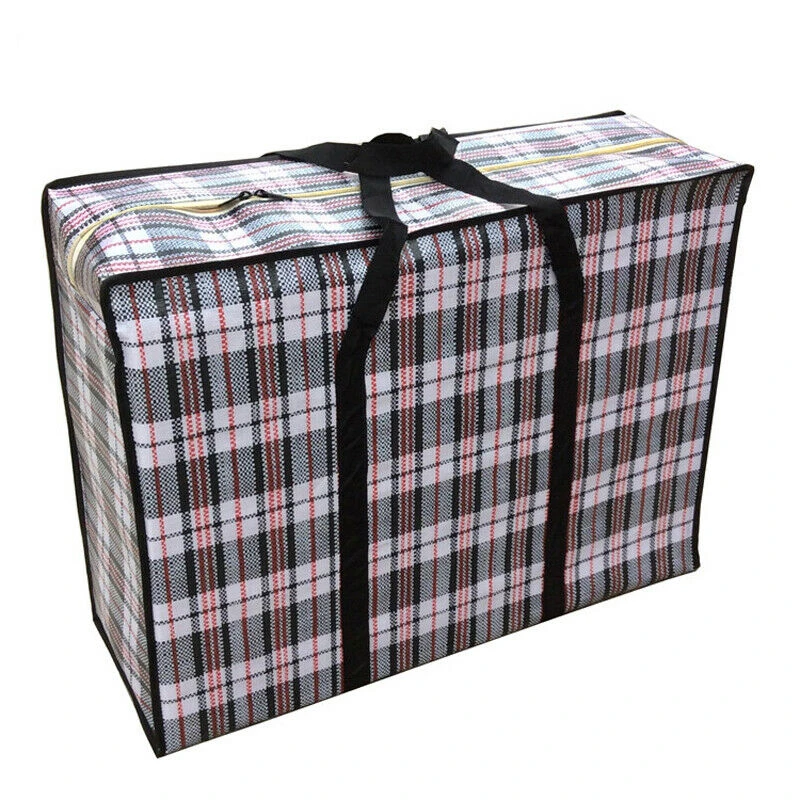 Bolsa Jumbo de plástico portátil con cremallera para guardar ropa, bolso de almacenamiento para la compra, grande y cremallera, para equipaje|Bolsas de almacenamiento plegables| - AliExpress