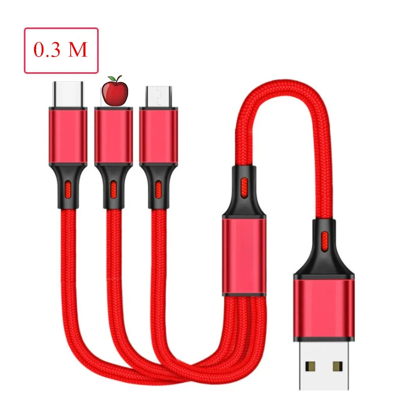 0,3 м Быстрая зарядка USB кабель для iPhone 8X7 6 6S Plus зарядное устройство type C кабели для Samsung S9 Xiaomi Mi9 Redmi Micro USB кабель