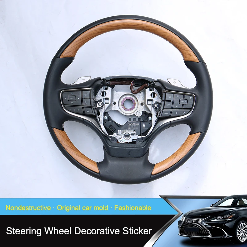 3 шт. декоративные наклейки на руль салона автомобиля для Lexus ES200 260 300H 2018|Наклейки
