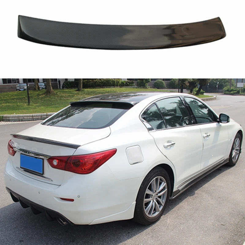 

For Infiniti Q50 Q50S spoiler 2014 2015 2016 2017 high quality carbon fiber trunk wing roof spoiler