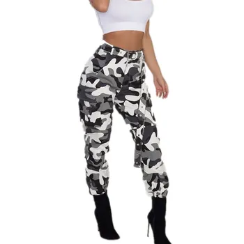 

Jeans Women Camo Cargo Trousers Casual Pants Military Army Combat Camouflage New