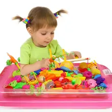 40 шт./компл. магнитные игрушки для рыбалки для детей с надувной удочкой для бассейна, Набор детских моделей, игрушки для рыбалки, обучающие игры