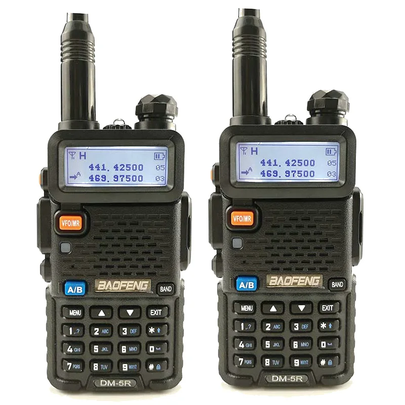 2 шт. Baofeng DM-5R рация Tier1& 2 DMR радио цифровой аналоговый двойной режим Dual Time slot двухдиапазонный Walky Talky профессиональный - Цвет: 2 piece Black