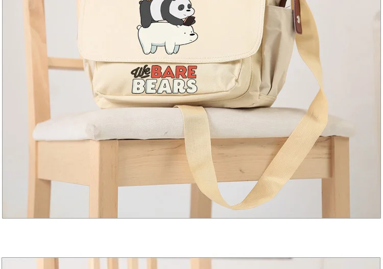 We Bare Bears Shoulder Bag Bear Three Cute Comic Bag Satchel Russian Cartoon Gift Present Crossbody Aslant (7)