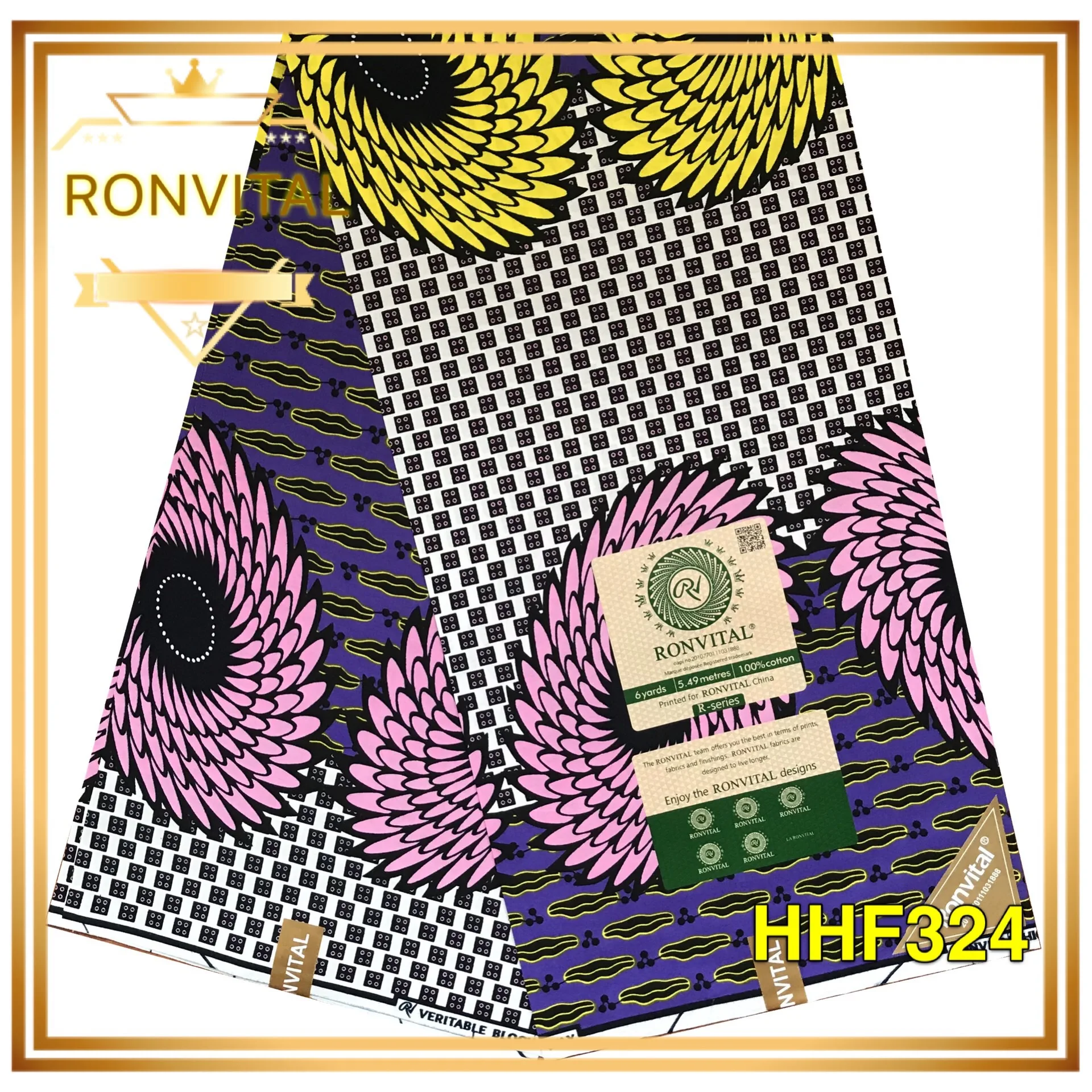 

LADY DRESS DIY FABRIC WAX FABRIC RONVITAL WAX FABRIC HIGH QUALITY 100% COTTON MATERIAL DIY FABRICS 6YARDS/LOT FREE SHIPPING