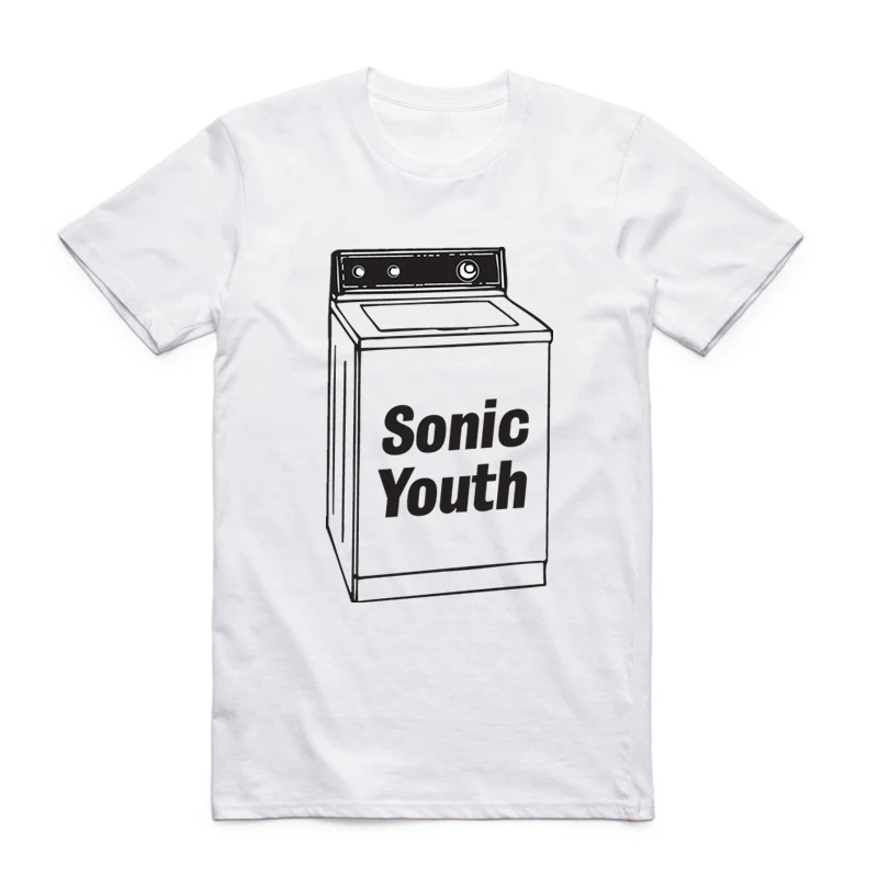 Asian Size Printing Sonic Youth T-shirt Summer Casual O-Neck Short Sleeve Punk Rock Band Tshirt HCP4381 | Мужская одежда
