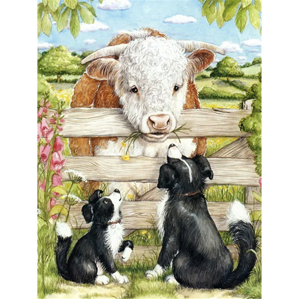 Full Square/Round 5D Diy Diamond Painting Cow Diamond Embroidery Animal Cattle Cross Stitch Kits Rhinestone Mosaic Handmade Gift 