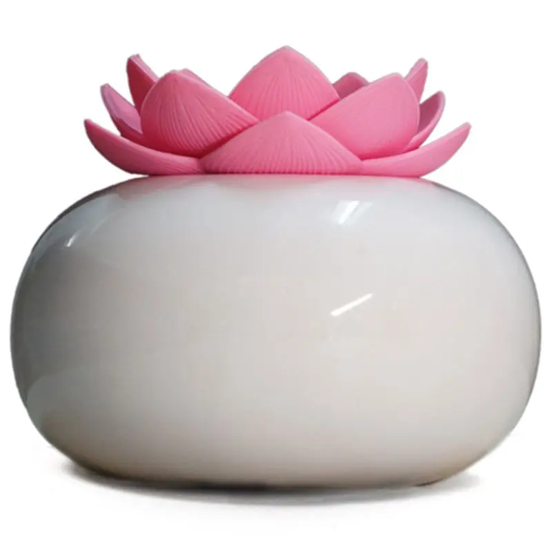 

200Ml Ceramic Ultrasonic Aroma Humidifier Air Diffuser Simplicity Lotus Purifier Atomizer Essential Oil Diffuser