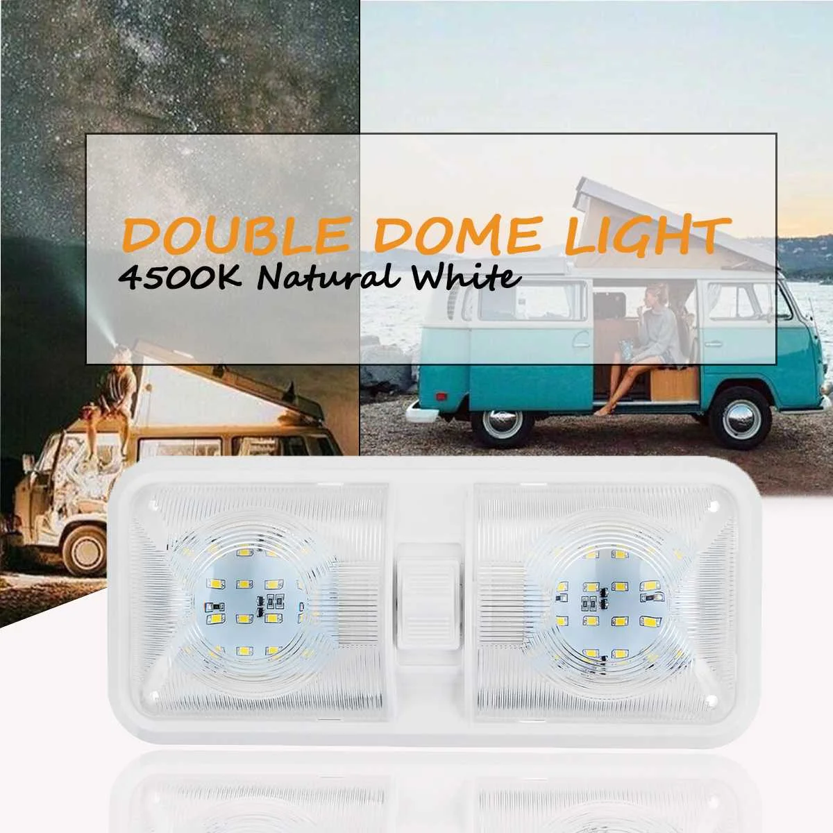

DC 12V 48 LED Interior Double Dome Ceiling Light for RV Boat for Camper Trailer Truck Boat LED Interior Light