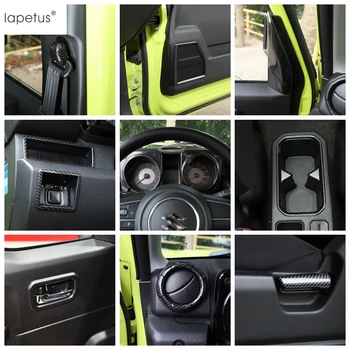 

Lapetus Carbon Fiber Interior Refit Kit For Suzuki Jimny 2019 2020 Middle Air AC Outlet Vent / Door Stereo Speaker Cover Trim