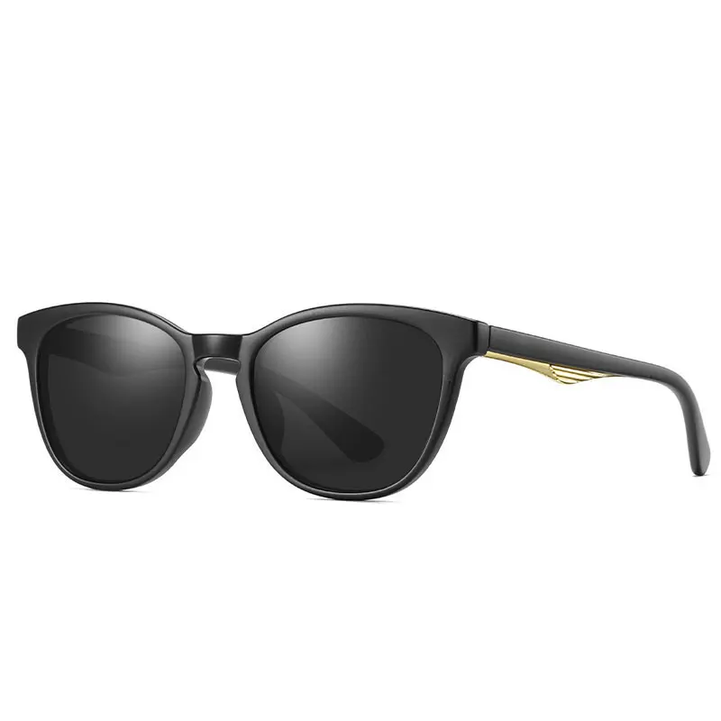 Новые фирменные дизайнерские солнцезащитные очки кошачий глаз, женские винтажные металлические очки для женщин, зеркальные ретро солнцезащитные очки UV400 - Цвет линз: C4 BLACK