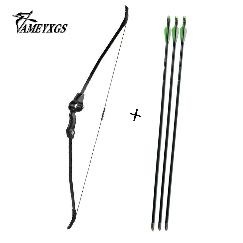 15lbs Children Recurve Bow and 3pcs Fiberglass Arrows Kid Training