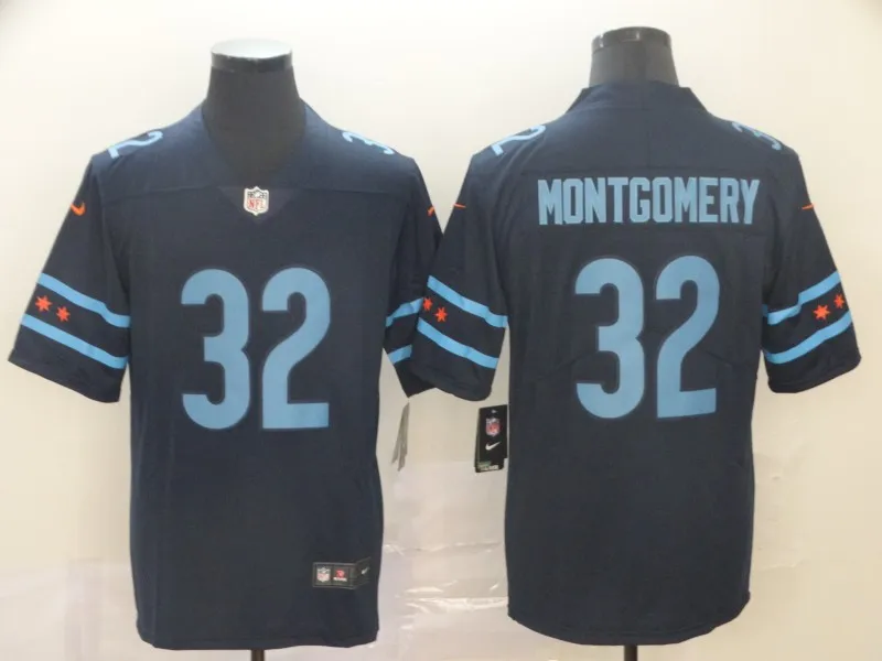 Мужская майка Chicago 1 Bears, Давид Монтгомери