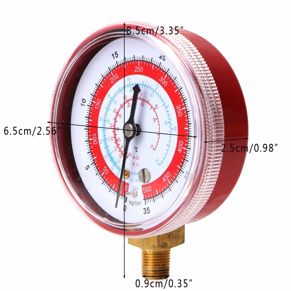 

2017 Red Air Conditioner R404/R134A/R22 Refrigerant High Pressure Gauge PSI KPA