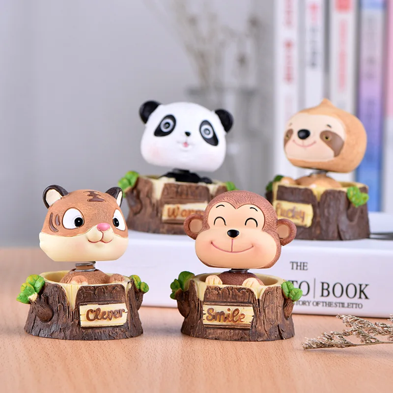 Миниатюрная фигурка обезьянки тигра панды рождественские мини-фигурки