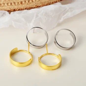 

925 Sterling Silver Women's Hoops Loops Earring Classics Circle Square Tube Hoop Earrings Chunky Earring for Girls Ear Jewelry