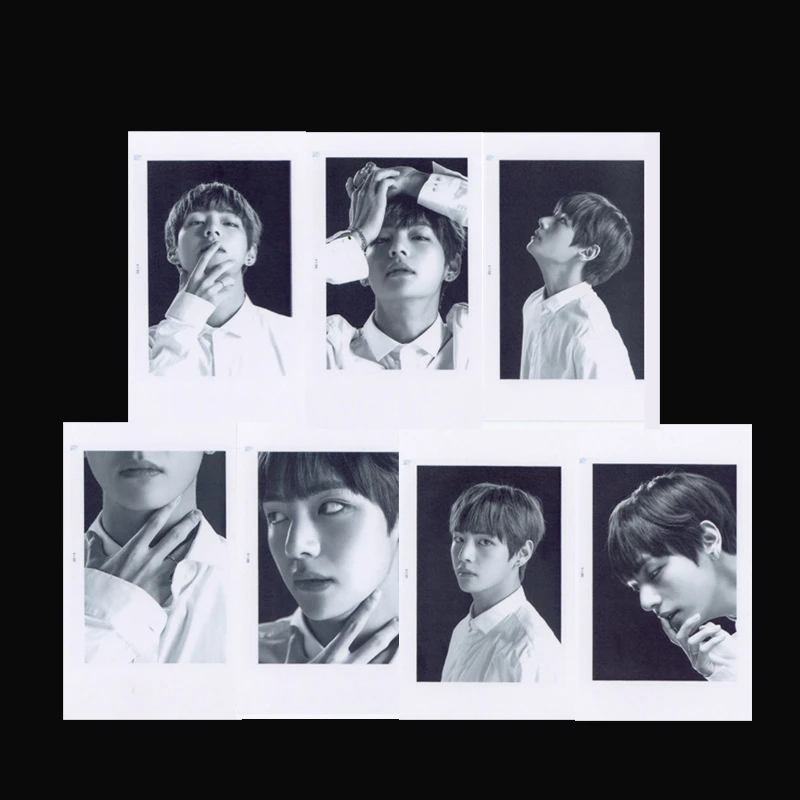 KPOP Bangtan мальчик альбом воспоминания о ломо карты V SUGA сделано бумага фото лампа карты плакат HDPhotocard 3RD 5TH LOVE YOURSELF AllCard - Цвет: v