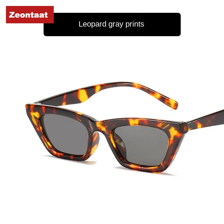 NewZeontaat Fashion Stars with The Same Glasses Retro Small Frame Cat Eye Sunglasses New sunglasses women | Аксессуары для одежды