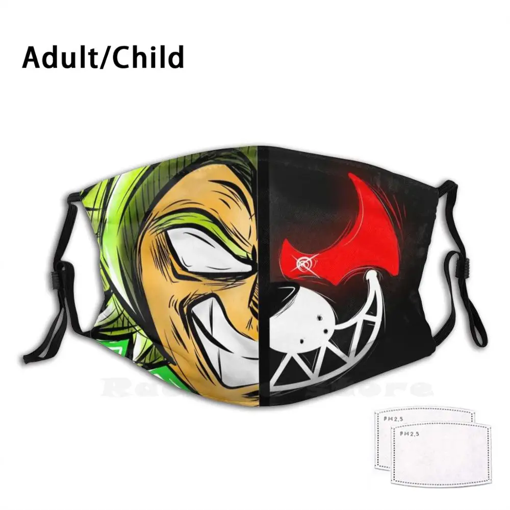

Broly And Monokuma Funny Print Reusable Filter Face Mask