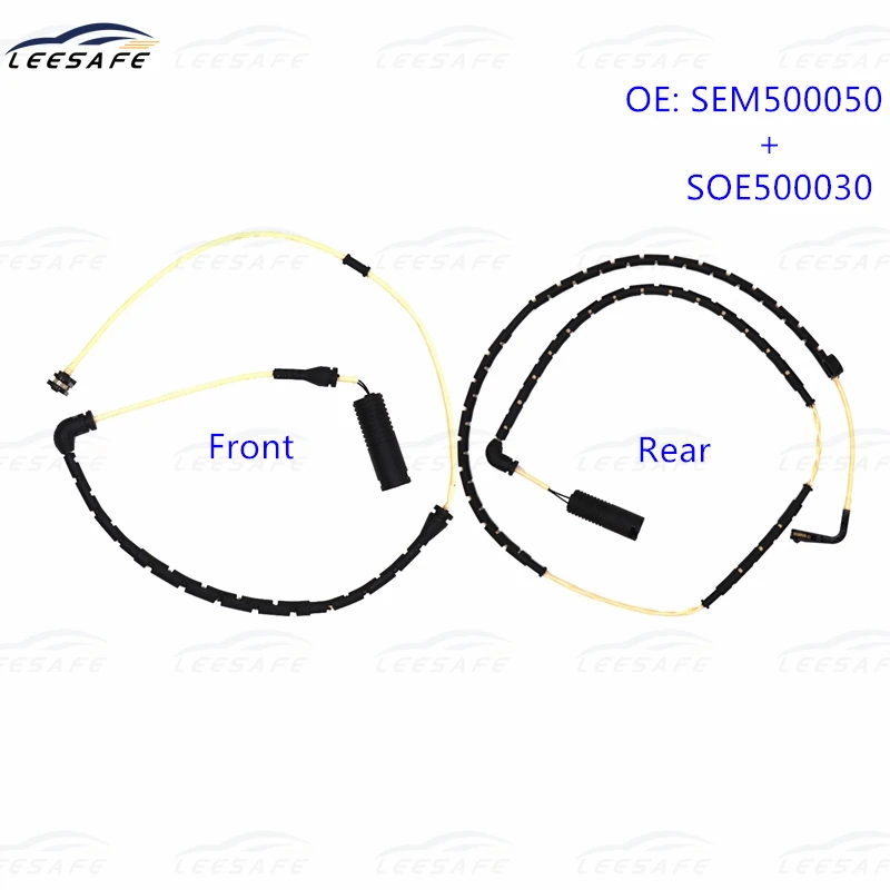 Frente + eixo traseiro freio almofada wear sensor sem500050 soe500030 para land rover range rover l322 linha de alarme substituição