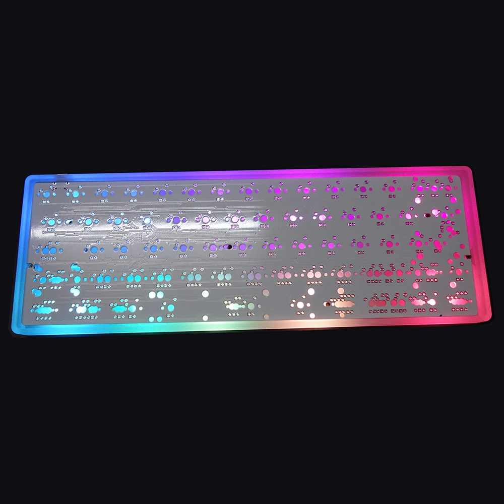 YMDK Piastra In Alluminio Per Tastiera GH60 60% – Compatibile Con Layout ISO/ANSI E Stabilizzatori PCB (Argento) - 2