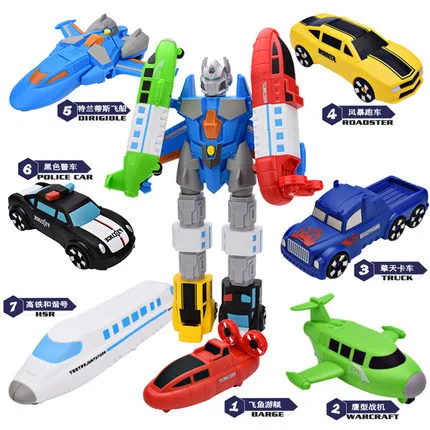 

M B. Sea Magnetic Toy Robot Magnetic Assembled Harmony Transformation Fit Educational Car