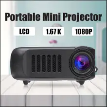 Черный lcd 1080P проектор аудио 320x240 пикселей HDMI USB Мини проектор домашний медиаплеер