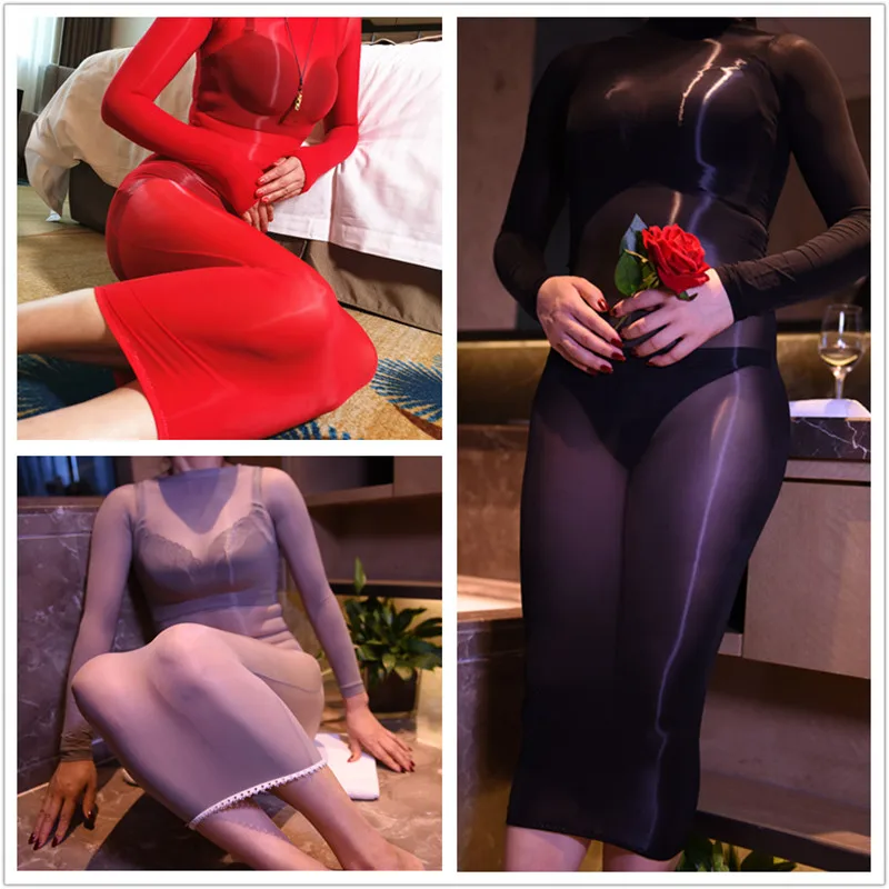 

1pcs Women 8D Plus Size Ladies Super Oil Shiny Nylon Bodystocking See Through Sheer Utra-thin Stockings Tights Pantyhose GPD9006