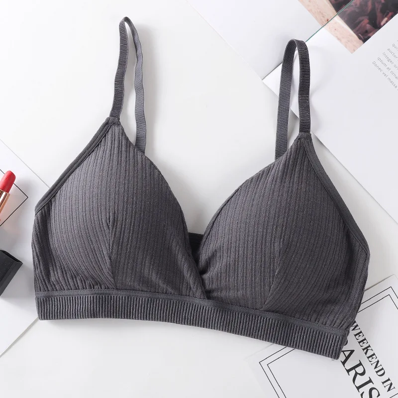 Girl Bras Underwear Women Cotton Wrapped Chest Bottoming Underwear Sexy  Hollow Bras Lingeries