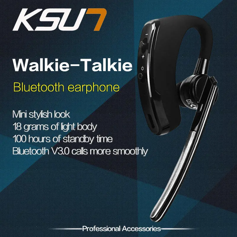 Портативная рация Bluetooth V3.0 гарнитура для Baofeng PTT наушники для мобильного телефона Зарядка через usb портативная рация bluetooth-гарнитура - Цвет: Kcom