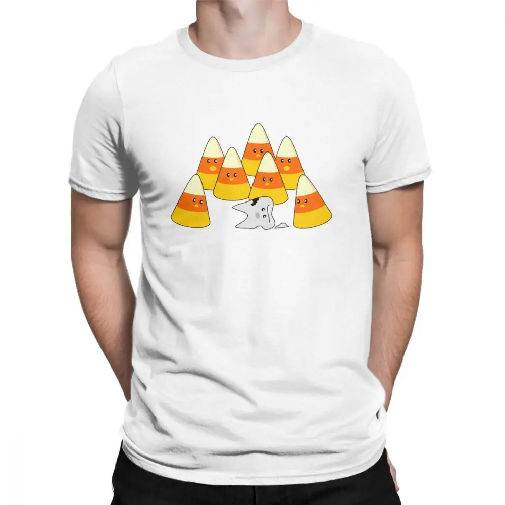 Забавная футболка Candy Corn Mishap Мужская зубная юморная Стоматологическая с коротким