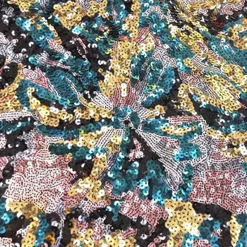

African Sequins Lace Fabric 2019 Embroidered Nigerian Net Laces Fabric Bridal High Quality French Tulle Lace Fabric JIAJIASE082