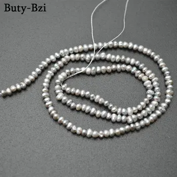

Silvery Gray Color Natural Fresh Water Pearl 2.8~3.5mm Oval Small Size Loose Beads