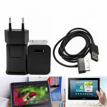 

5V 2A EU Plug Travel Wall Charger + 30pin USB Cable For Samsung Galaxy Tab 2 3 7.0 8.9 10.1 Note 2 Tablet P1000