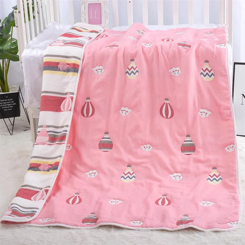 Kids Sleeping Blanket Autumn Winter Warm Muslin Cotton 10 Layers 120x150cm
