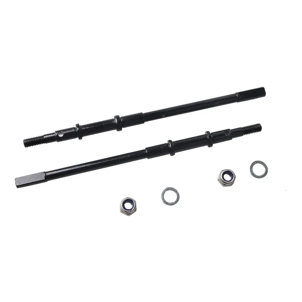 

2 Pcs Alloy Steel Rear Axle Drive Shaft for Axial SCX-10II SCX10 ii 90046 90047 S86 RC Car Parts Black