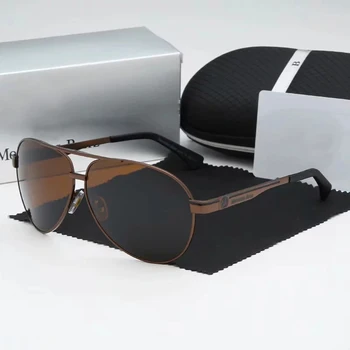 

Mercedes 2020 New Sunglasses Men Classic Pilot Polarized Drive Sunglasses UV400 Fashion Gafas de sol Original Brand Box MB737