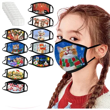 

5PCS Kids Protection Face Mask Mouth Cover masques mondmasker mask for face kids Reusable cubre bocas lavable Face-mask +10 pads