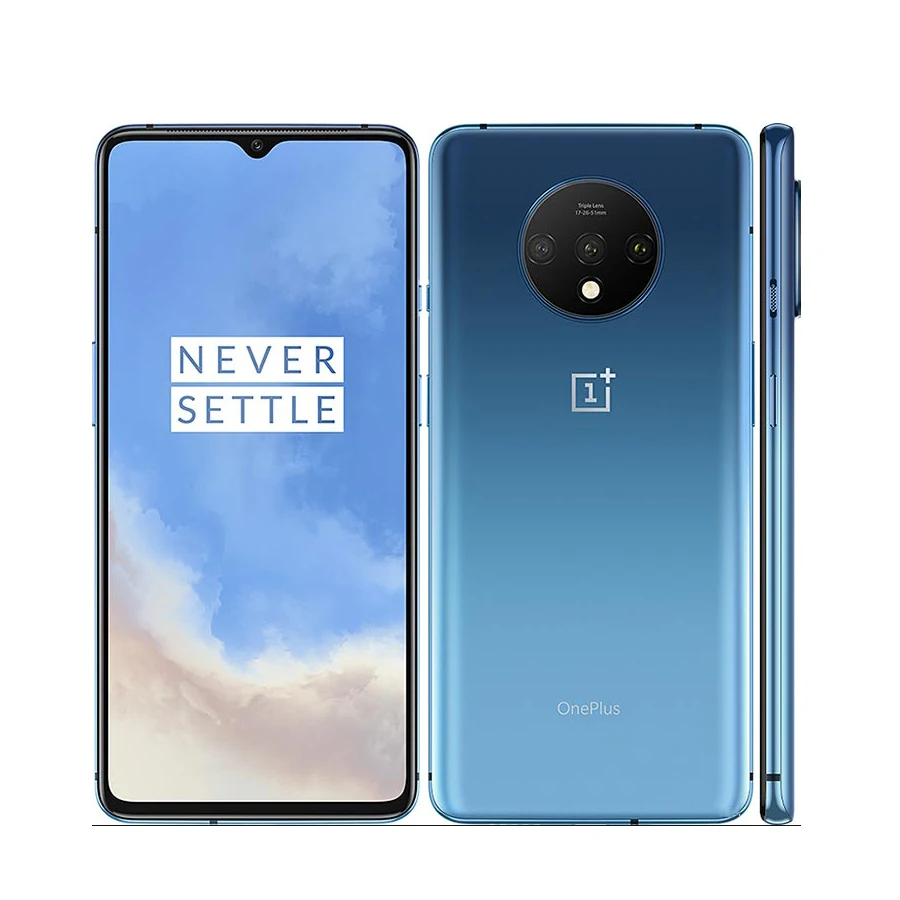 Мобильный телефон Oneplus 7T с глобальной прошивкой, 8 ГБ, 128 ГБ, 256 ГБ, Snapdragon 855 Plus, 6,55 дюймов, 48мп, тройная камера, 4G, Android 10,0, NFC