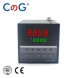 High-Precision Digital Temperature Controller with Programmable PID Sensors, 220V, 400°C Capacity (REX-C900 96x96mm)