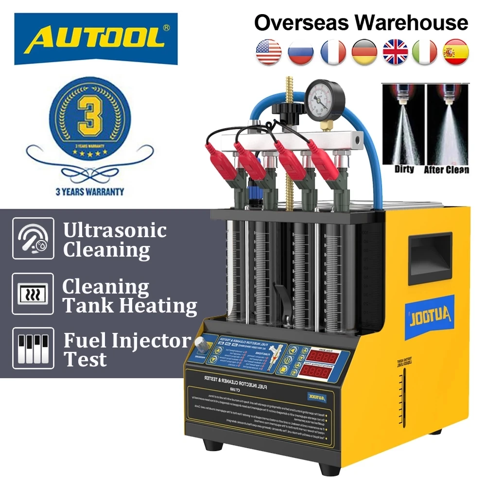 AUTOOLCT160220V110VCarFuelInjectorFlushingNozzlesFuelInjector