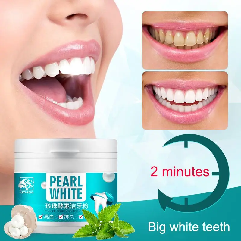 

Xylitol Pearl Powder Cleansing Tooth Powder Deep Remove Stain Brighten Whitening Tooth Powder