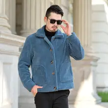 Осенняя кожаная куртка из искусственного меха норки, Мужская зимняя утолщенная теплая меховая кожаная куртка, мужские свободные куртки, jaqueta de couro fashion B144