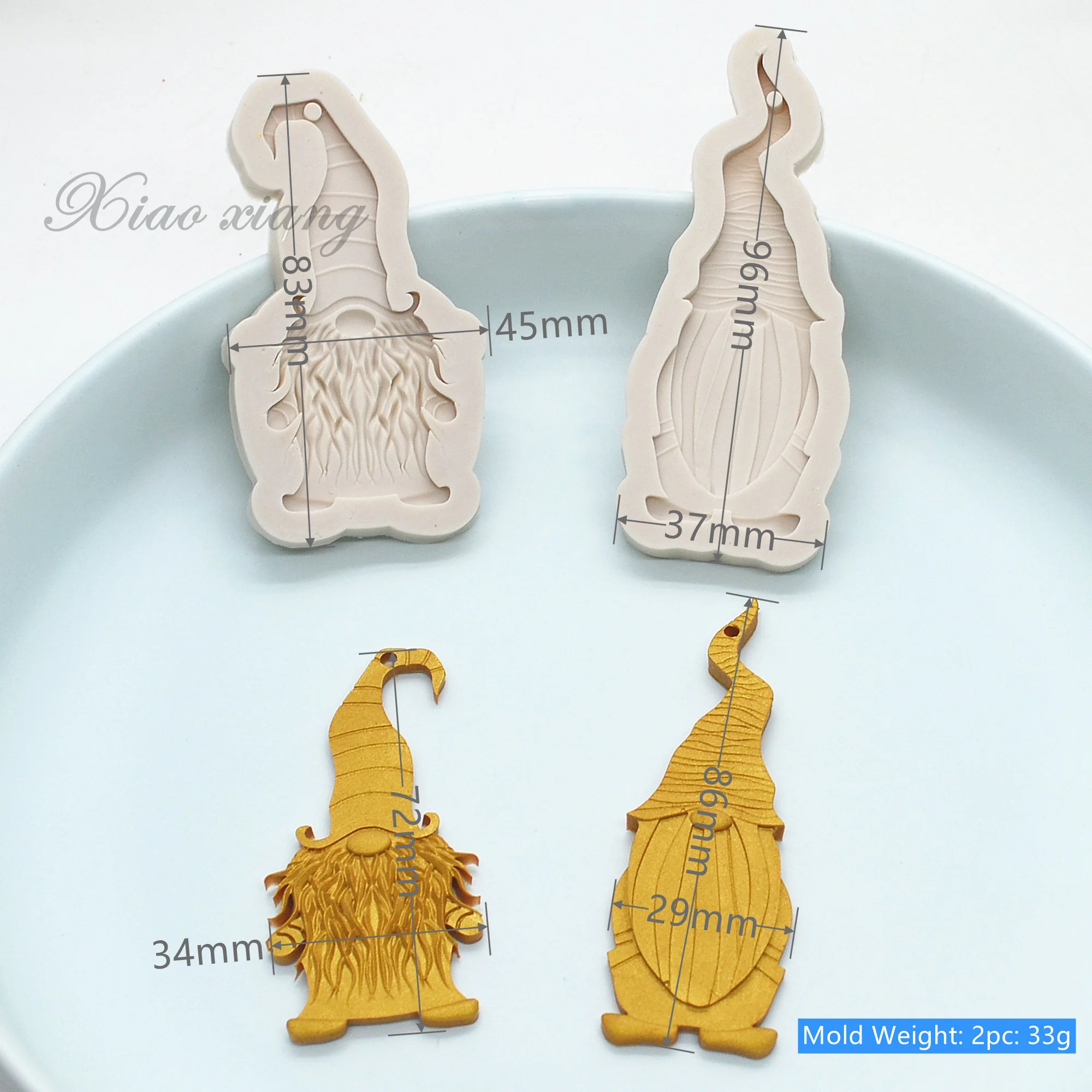 2pc Santa Head Silicone Mould Christmas Cake Decorating Tools Silicone Santa Claus Fondant Cake Molds For Baking Sugar Paste