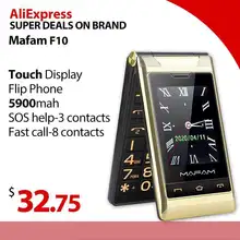 Téléphone portable à rabat pour personnes âgées, écran d'écriture à la main, double affichage, grande clé, deux Sim, longue durée de veille, FM, pliable, étui gratuit pour personnes âgées